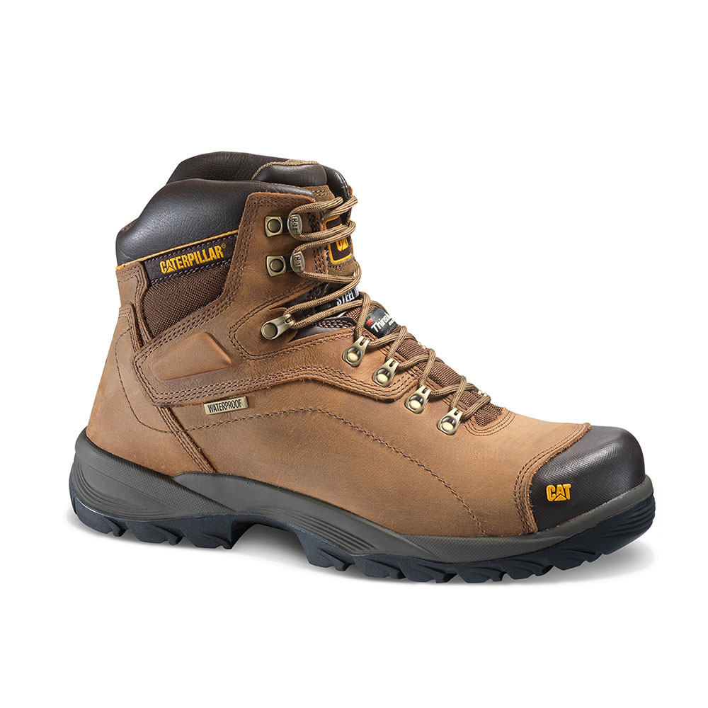 Caterpillar Men's Diagnostic Hi St Safety Boots Dark Beige CAT-47965